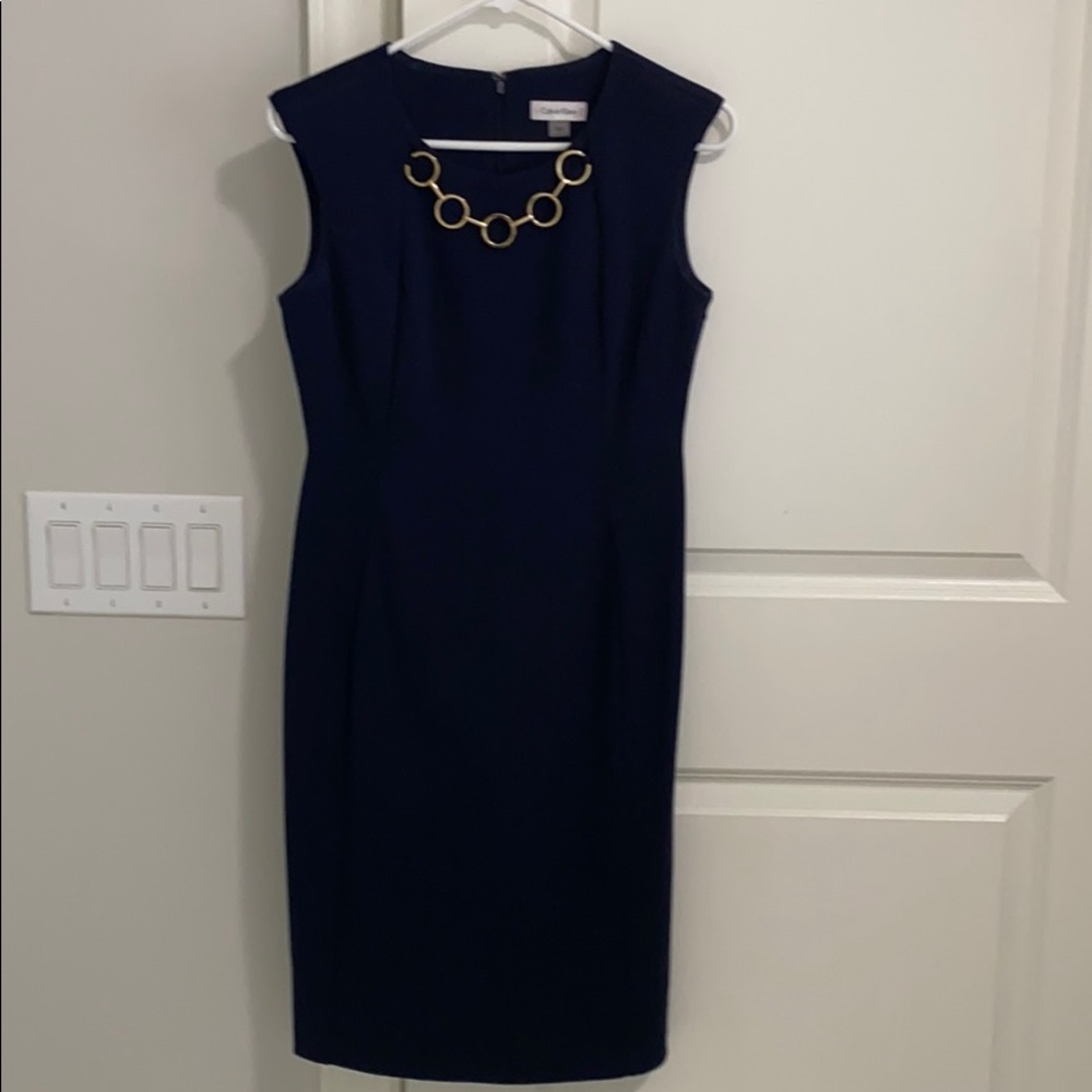 Dark blue Calvin Klein work dress